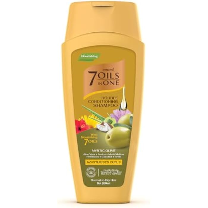 Emami 7 Oils in One Double Conditioning Shampoo Mystic Olive 200 ML - Image 1